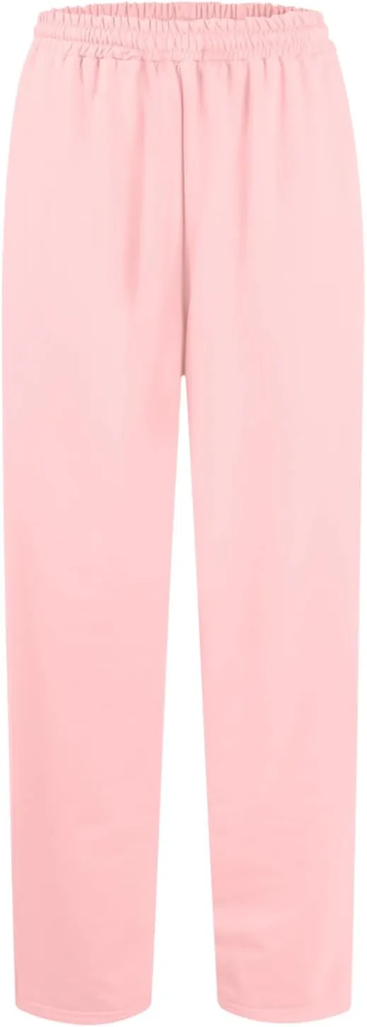 Wide Leg Sweatpants Women Baggy Y2k High Waisted Athletic Jogger Pants Solid Color Casual Cargo Pants with Pockets