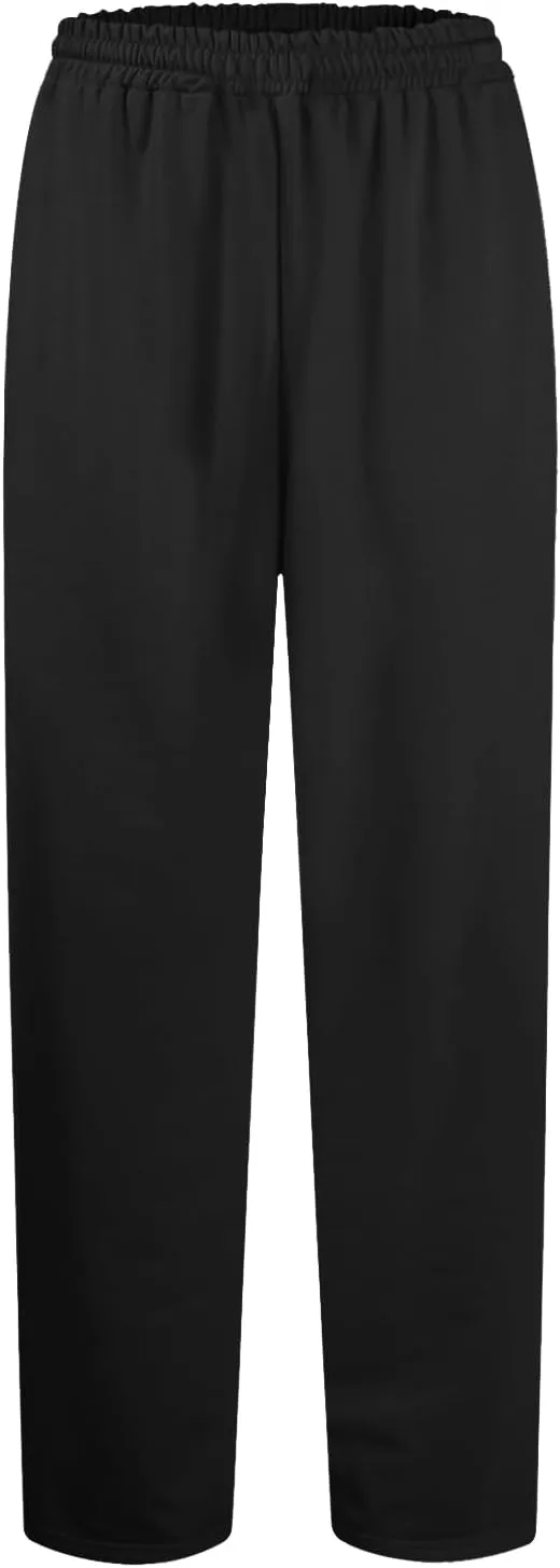 Wide Leg Sweatpants Women Baggy Y2k High Waisted Athletic Jogger Pants Solid Color Casual Cargo Pants with Pockets