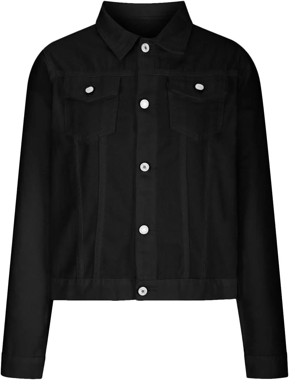 Women Crop Jean Jackets Trendy Button Up Cropped Denim Jacket Casual Spring Fall Slim Jean Coat Outerwear Tops