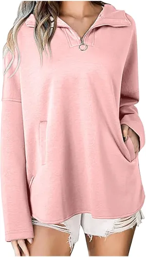 Women Fleece Full Zip Up Cropped Hoodie Oversized Hoodie Fleece Hoodie In -Wicking Cotton Blend for a Relaxed Fit