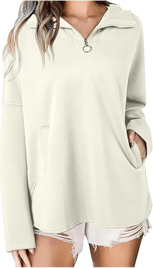 Women Fleece Full Zip Up Cropped Hoodie Oversized Hoodie Fleece Hoodie In -Wicking Cotton Blend for a Relaxed Fit