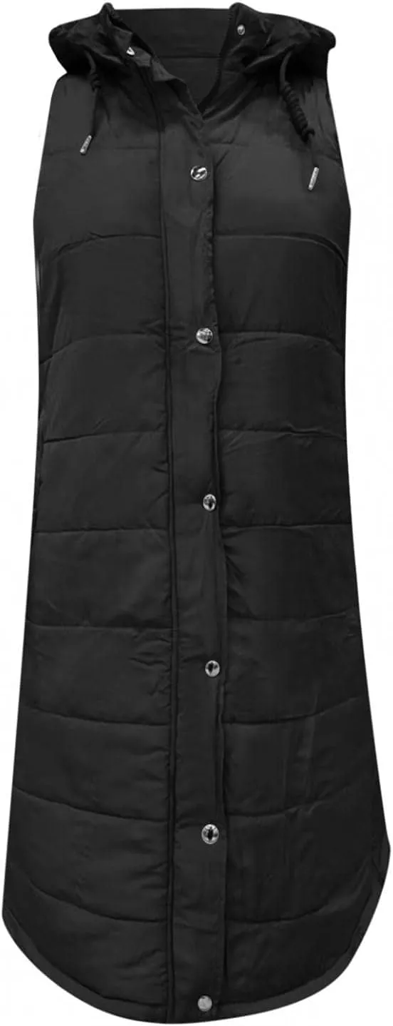 Women Vest Long Down Jacket Winter Down Jacket Casual Winter Puffer Jacket Warm Down Jacket