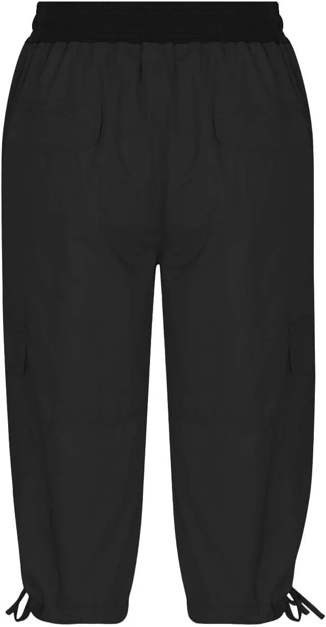 Women's Cargo Capris Pants with 6 Pockets Lightweight Quick Dry Travel Hiking Summer Pants Casual Cargo Capris