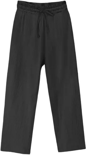 Women's Cotton Linen Pants Casual Elastic Drawstring Straight Leg Pants 2025 Summer Beach Pants Trousers with Pockets