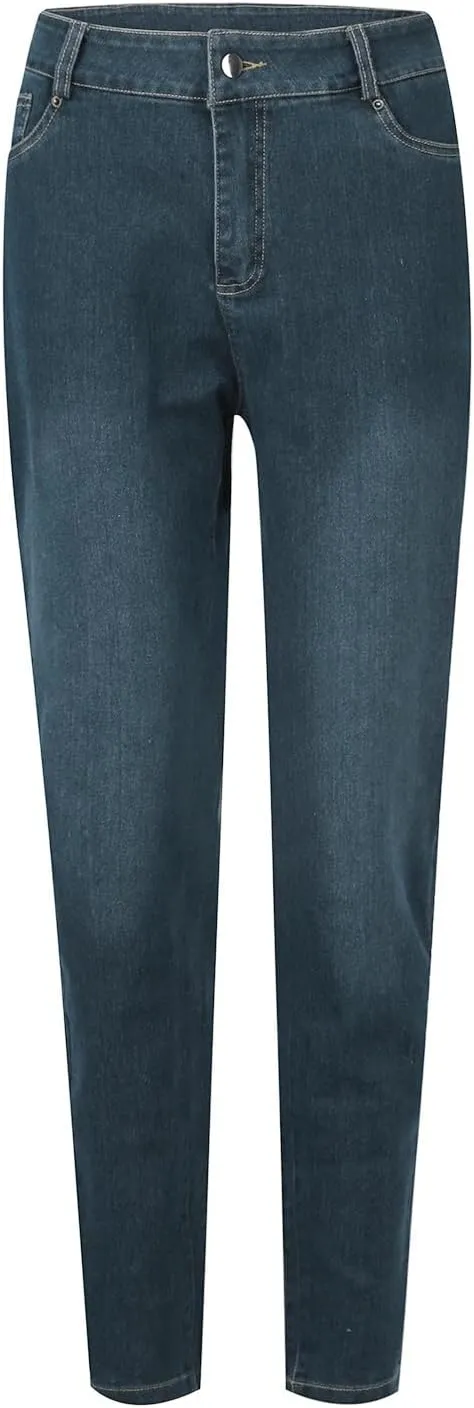 Women's High Waisted Jeans Strechy Straight Leg Denim Pants with Pockets Y2k Baggy Mid Waist Cropped Denim Pants