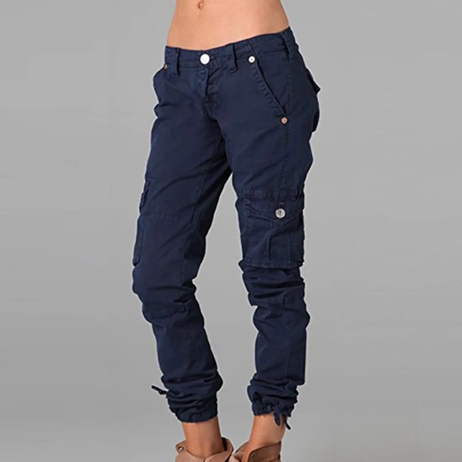 Women's High Waisted Jeans Strechy Straight Leg Denim Pants with Pockets Y2k Baggy Mid Waist Cropped Denim Pants