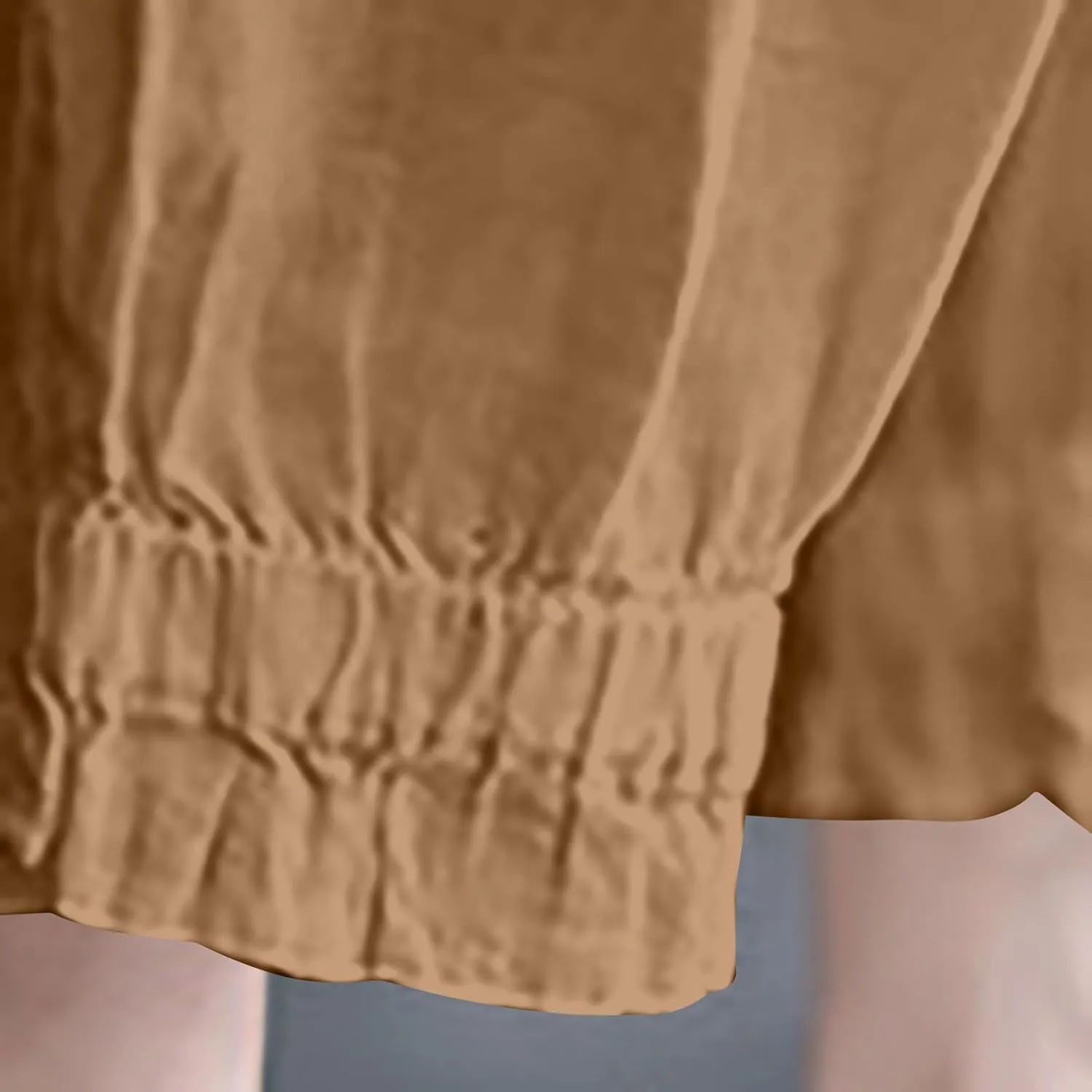Womens Linen Pants Fashion Casual Solid Color Elastic Loose Pants Straight Wide Leg Trousers with Pocket