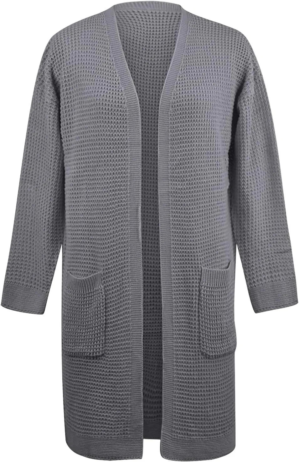 Women's Open Front Cozy Sweater Long Sleeve Chunky Knit Cardigan Coat Fashion Sweaters Outerwear with Pockets 2023