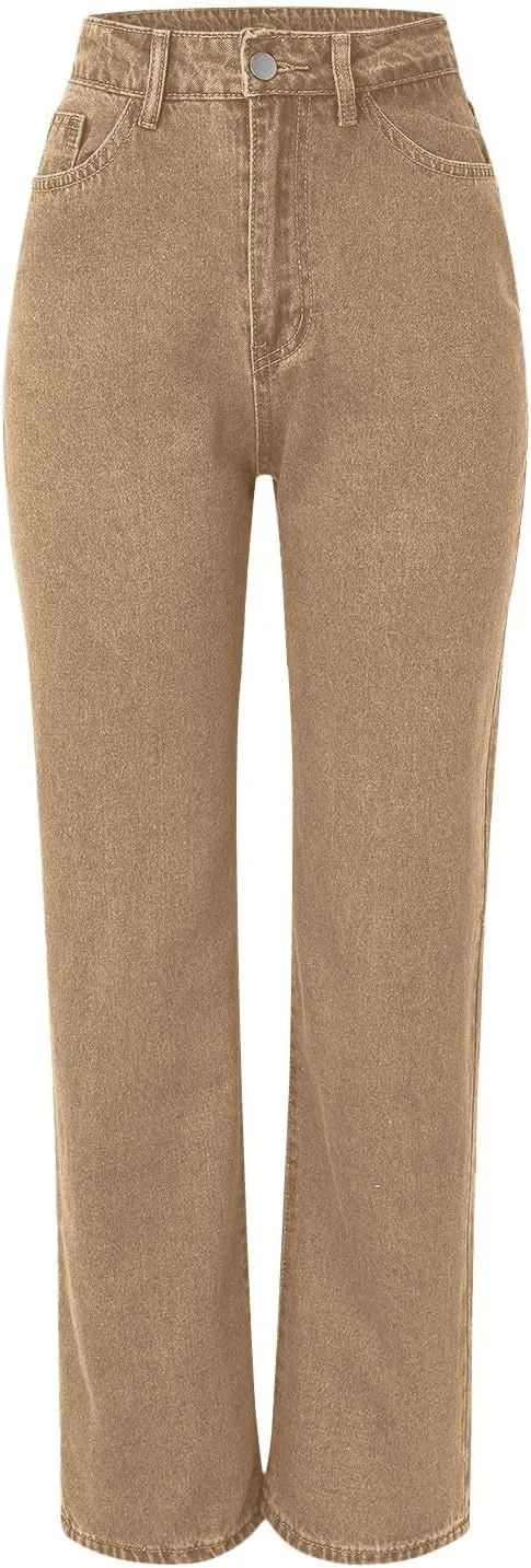 Womens Sweatpant Jeans Soft High Waisted Sweatpant That Look Like Jeans Plus Size Boyfriend Pants with Pockets