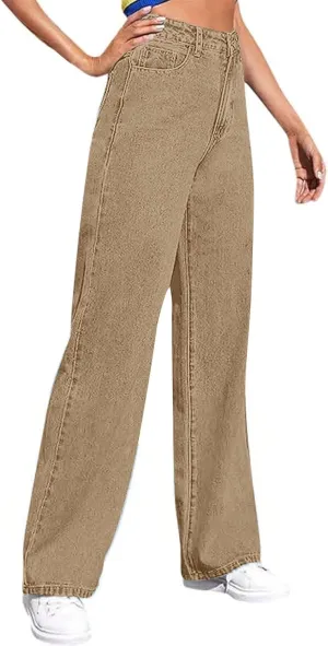 Womens Sweatpant Jeans Soft High Waisted Sweatpant That Look Like Jeans Plus Size Boyfriend Pants with Pockets