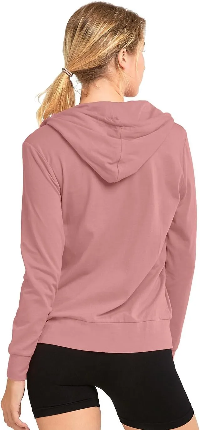 Women's Thin Cotton Zip Up Hoodie Jacket