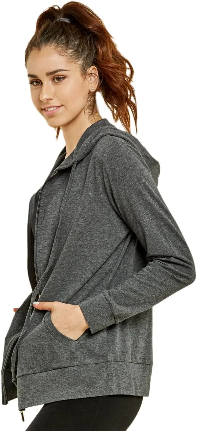 Women's Thin Cotton Zip Up Hoodie Jacket