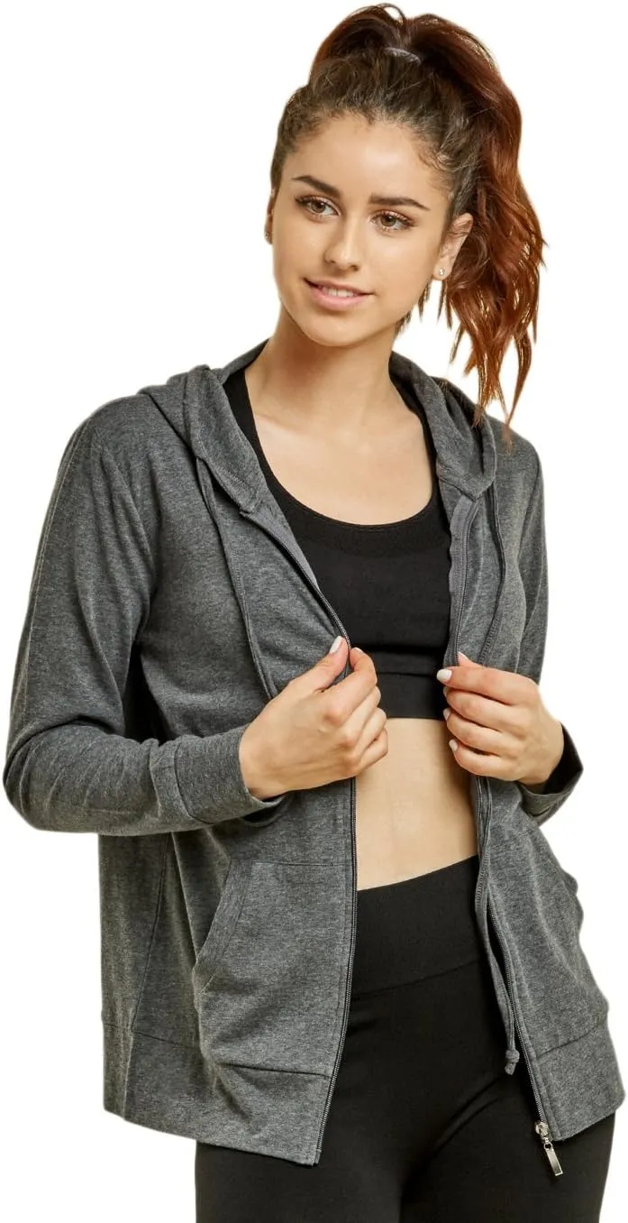 Women's Thin Cotton Zip Up Hoodie Jacket