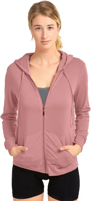 Women's Thin Cotton Zip Up Hoodie Jacket