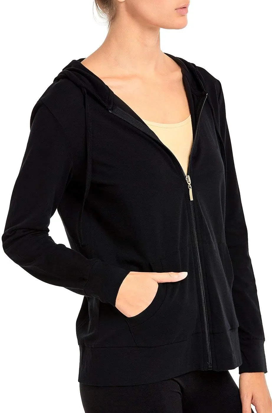 Women's Thin Cotton Zip Up Hoodie Jacket