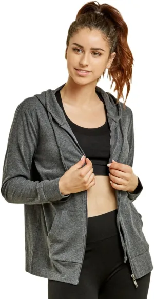 Women's Thin Cotton Zip Up Hoodie Jacket