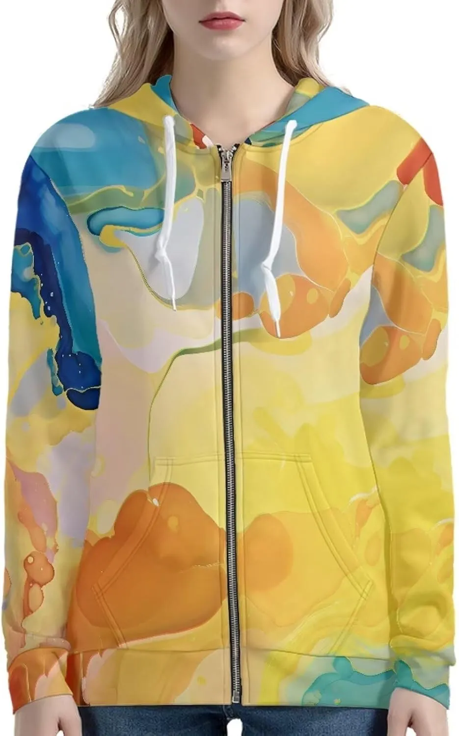 Womens Tie Dye Sweatshirt Merry And Bright Sweatshirt Zip Up Hoodie