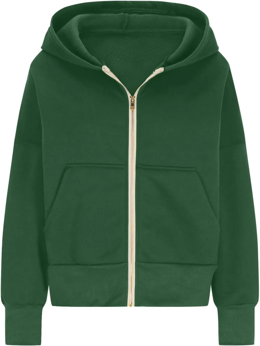 Women's Zip Up Hoodie 2024 Fall Fashion Oversized Sweatshirt Casual Long Sleeve Loose Athletic Jacket with Pockets