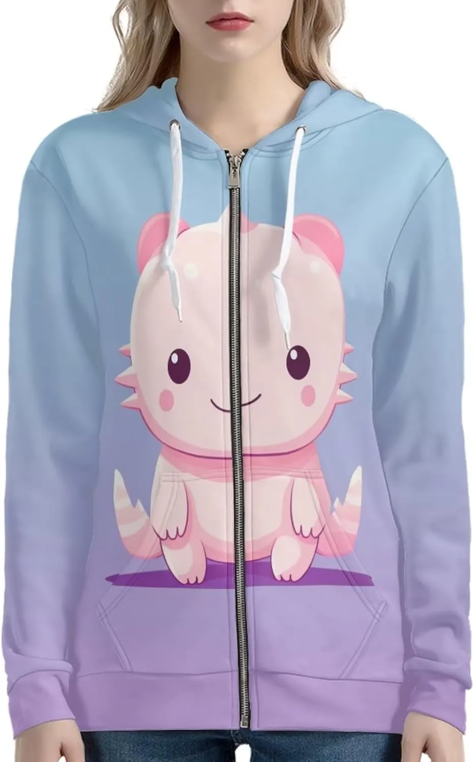 Womens Zip Up Hoodie Oversized Sweatshirt for Women Y2K Hoodies Fall Jackets