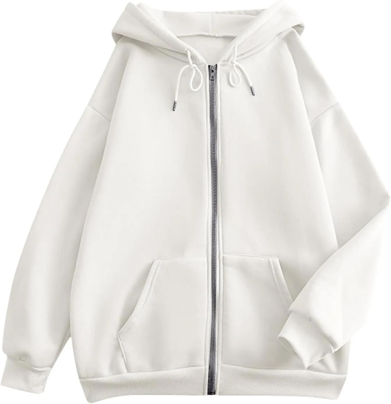 Womens Zip Up Y2K Hoodies Casual Long Sleeve Fall Oversized Sweatshirts Jacket with Pockets 2024 Fashion Clothes