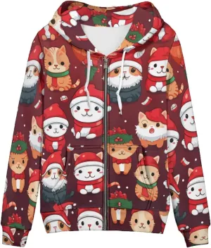 Xhuibop Zip Up Hoodie for Women Long Sleeve Shirts Plus Size Sweatshirts