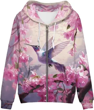 Xhuibop Zip Up Hoodie for Women Long Sleeve Shirts Plus Size Sweatshirts