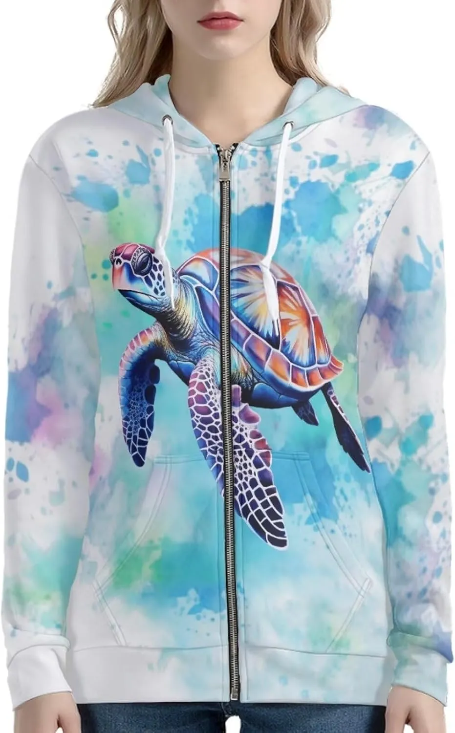 Xhuibop Zip Up Hoodie for Women Long Sleeve Shirts Plus Size Sweatshirts