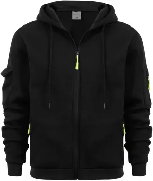 XIAXOGOOL Men's Lightweight Full-Zip Hoodie Casual Hoodies with Zip Pockets Long Sleeve Sweatshirt Sports Hooded Jacket