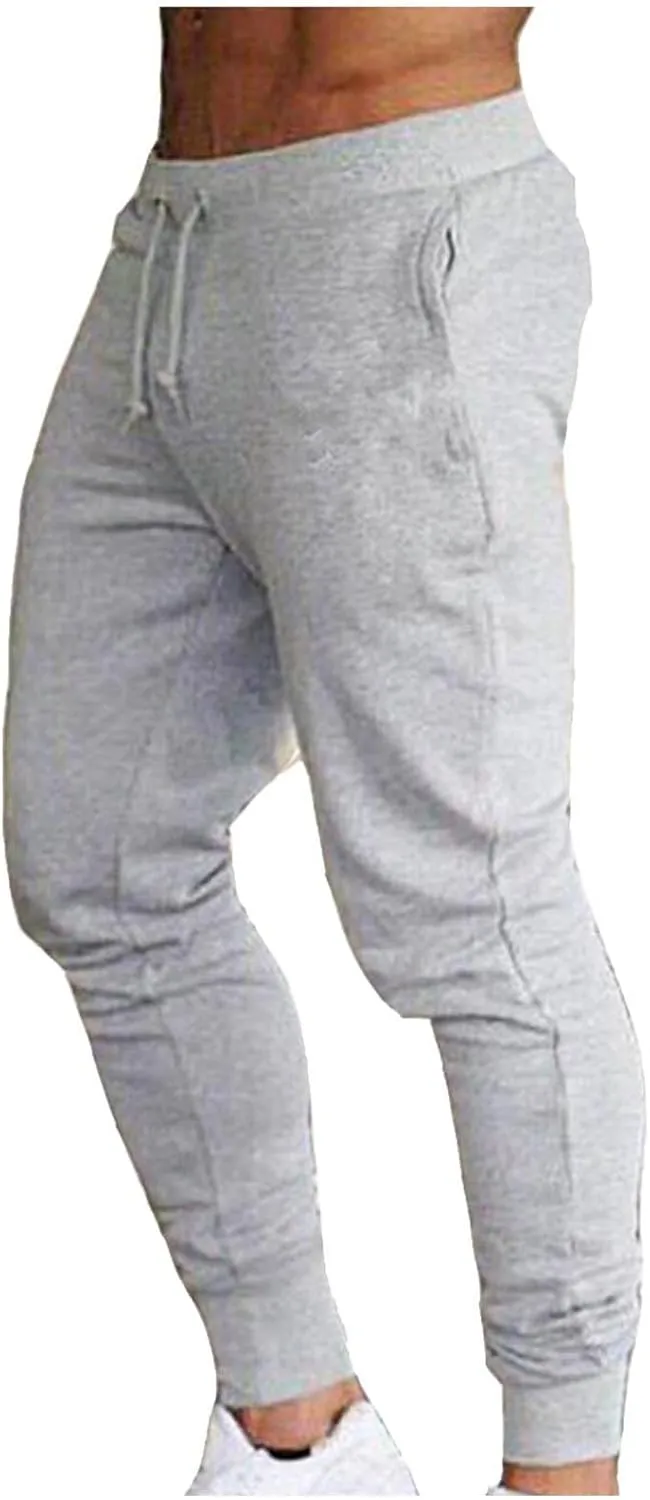 XUNRYAN Mens Pants Active Athletic Workout Jogger Sweatpants for Men w Pocket Drawstring Lightweight Fitness Slim Fit Pants