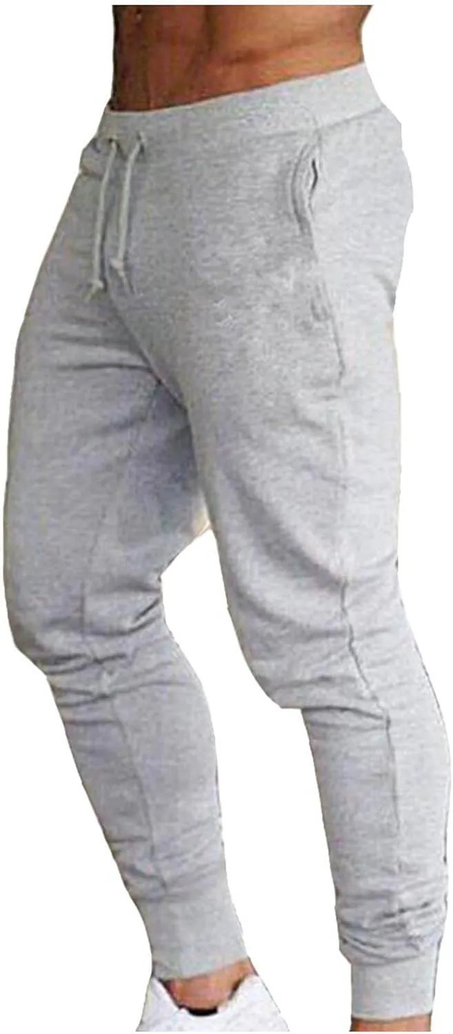 XUNRYAN Mens Pants Active Athletic Workout Jogger Sweatpants for Men w Pocket Drawstring Lightweight Fitness Slim Fit Pants