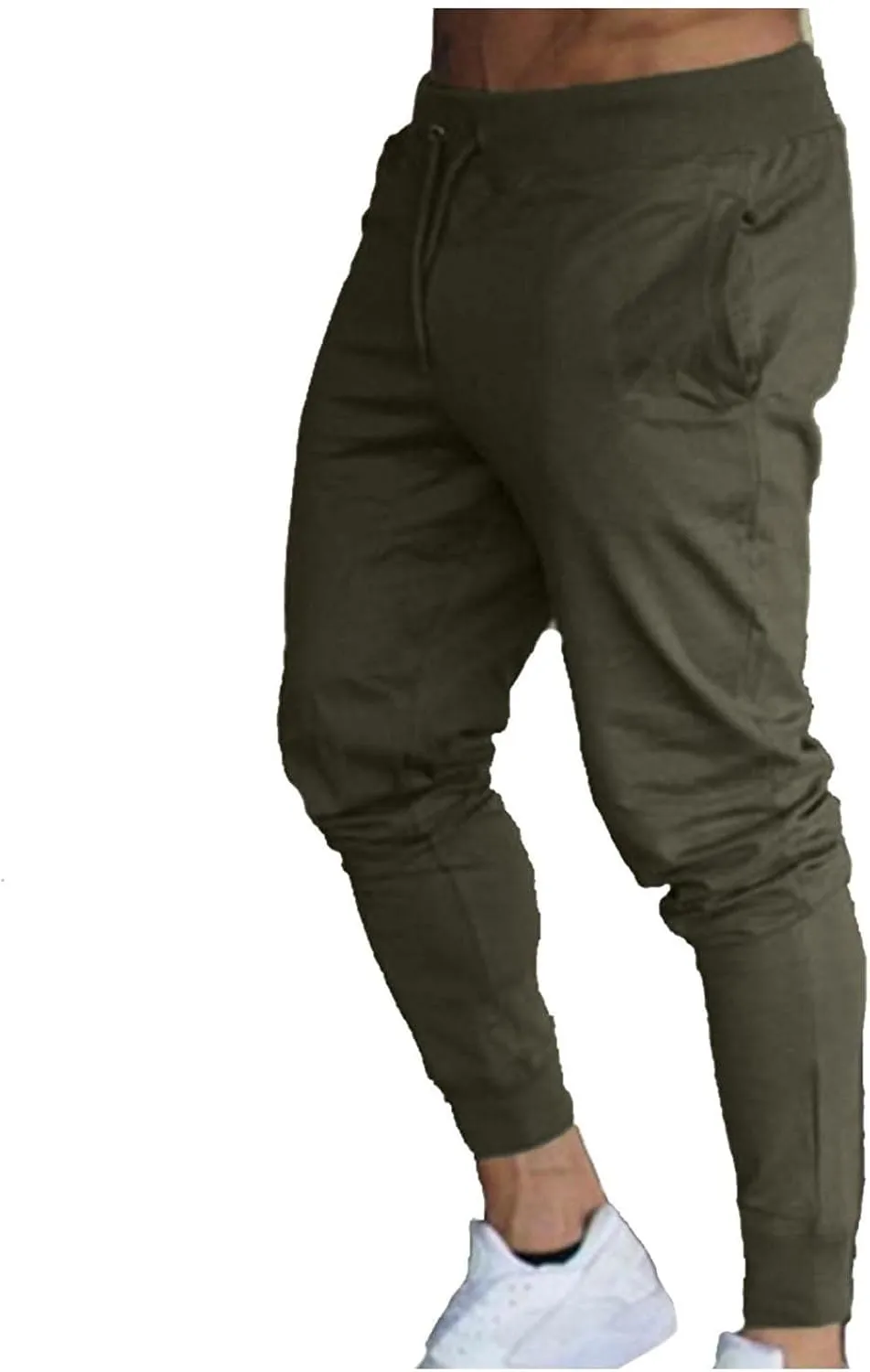 XUNRYAN Mens Pants Active Athletic Workout Jogger Sweatpants for Men w Pocket Drawstring Lightweight Fitness Slim Fit Pants