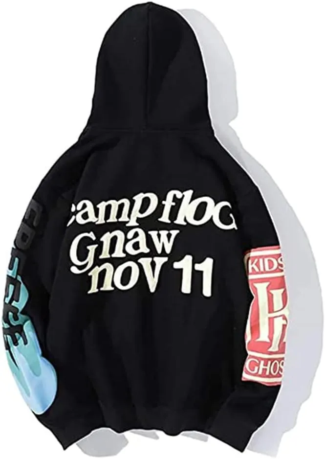 Y2K Men's and Women's Hip Hop Graffiti Letter Hoodie Sweater Loose Hoodie