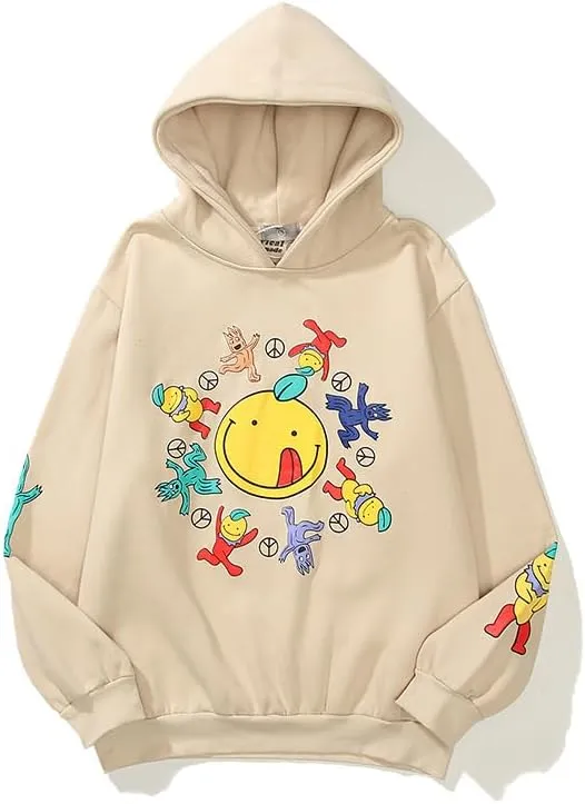 Y2K Men's and Women's Hip Hop Graffiti Letter Hoodie Sweater Loose Hoodie