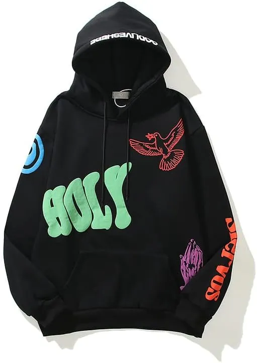 Y2K Men's and Women's Hip Hop Graffiti Letter Hoodie Sweater Loose Hoodie