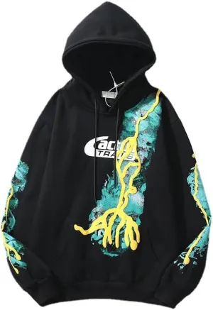 Y2K Men's and Women's Hip Hop Graffiti Letter Hoodie Sweater Loose Hoodie