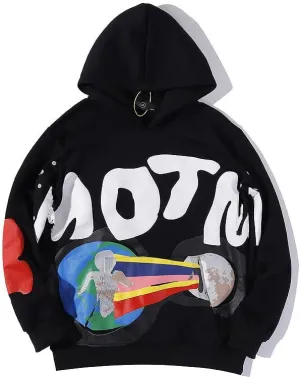 Y2K Men's and Women's Hip Hop Graffiti Letter Hoodie Sweater Loose Hoodie