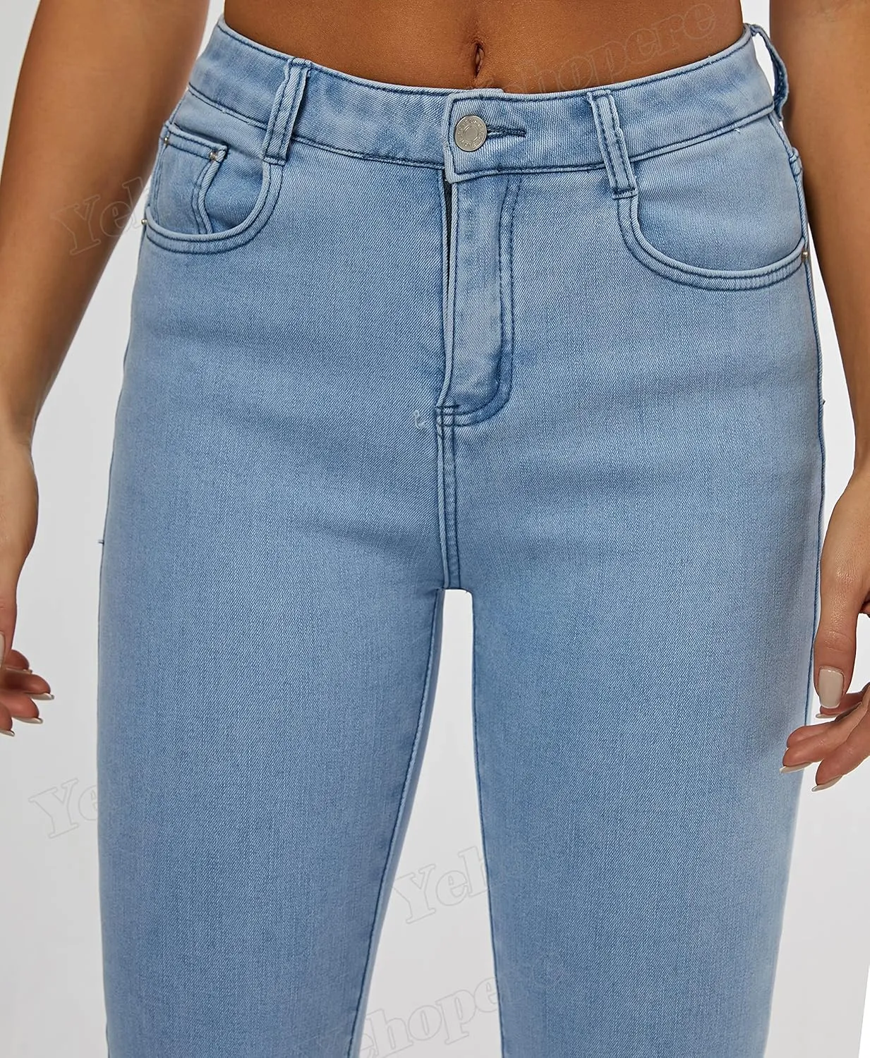 Yehopere Women's Winter Fleece Lined Jeans Slim Fit Warm Skinny High Waist Denim Jean