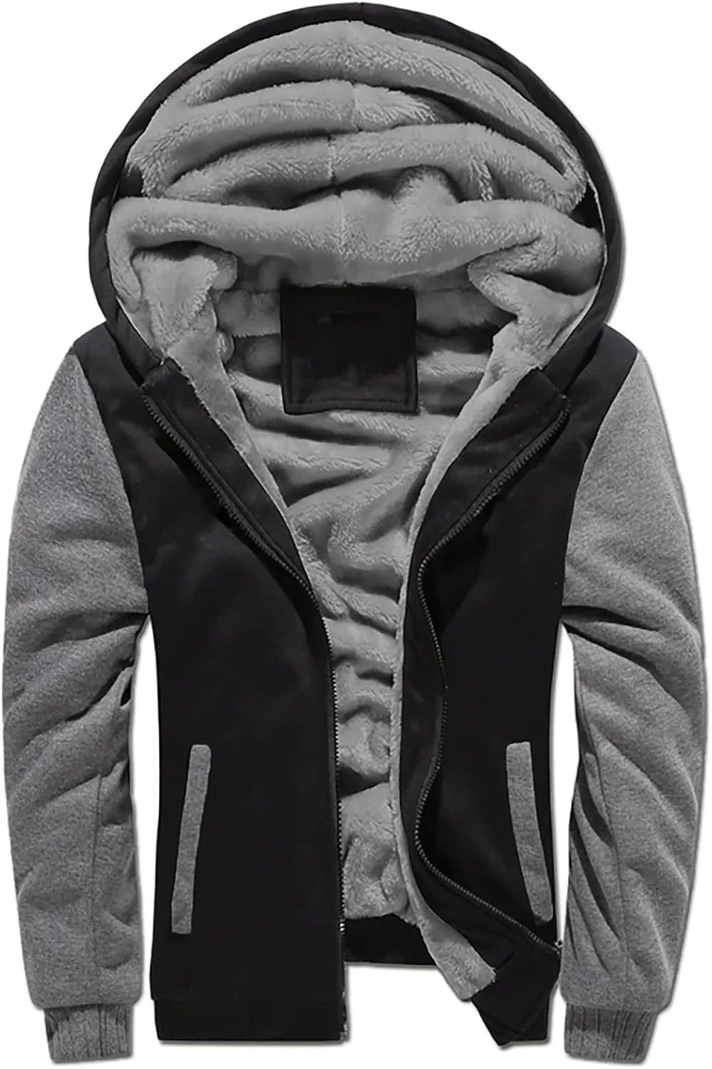 Ymosrh Mens Work Hoodies Zip Up Hoodie Fleece Lined Sweatshirt Long Sleeve Warm Hoodie Jacket Coat Pullover Hoodie, S-5XL