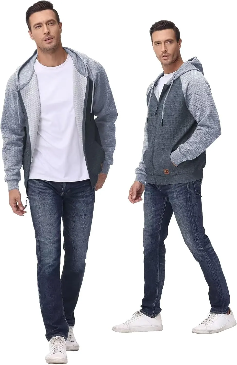 yuyangdpb Men's Zip Up Hoodie Lightweight Hooded Sweatshirt Jackets With Kanga Pocket