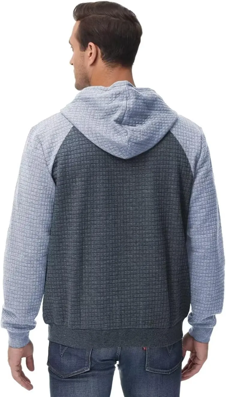 yuyangdpb Men's Zip Up Hoodie Lightweight Hooded Sweatshirt Jackets With Kanga Pocket