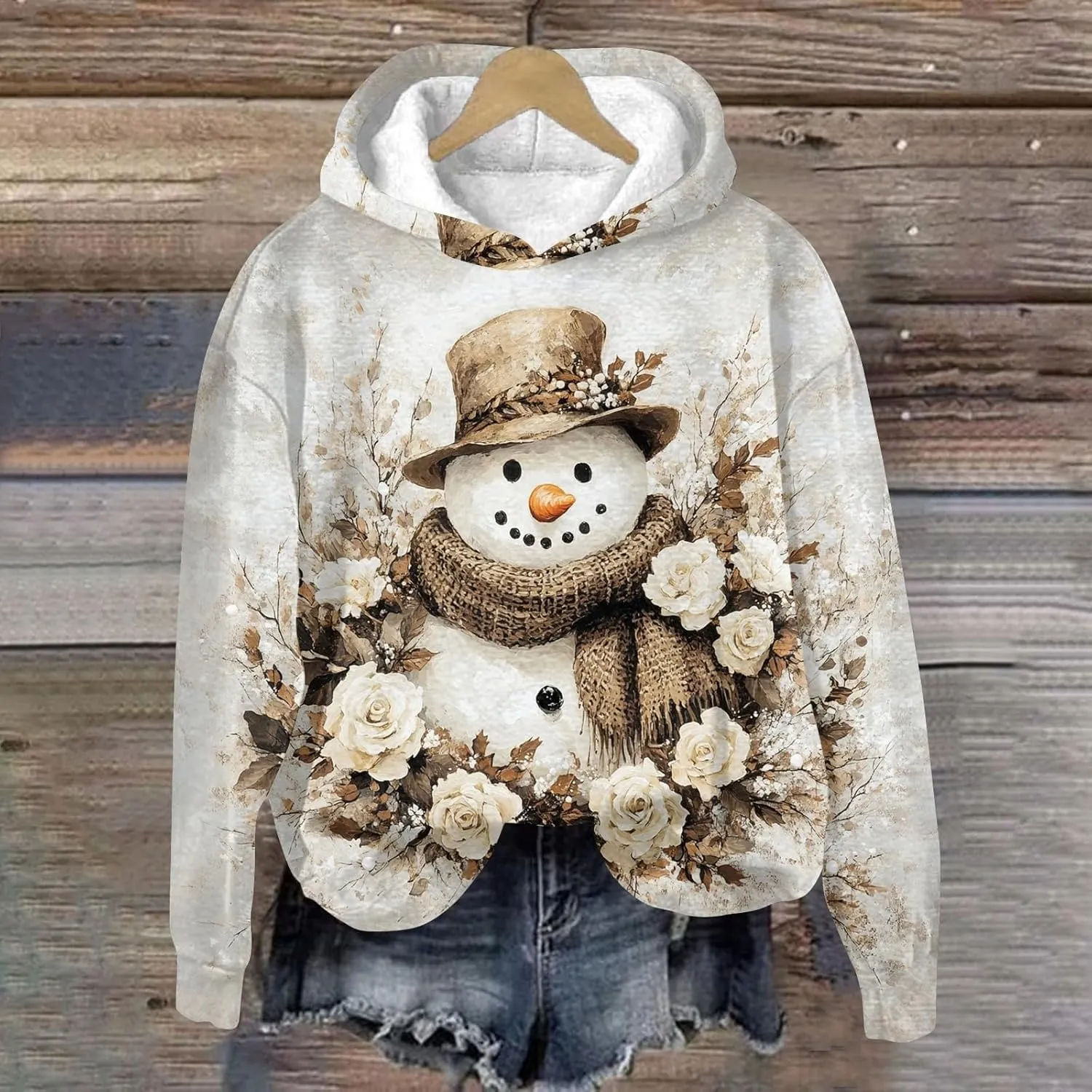 ZEFOTIM Fleece Hoodie Women Cute Fall Hoodie Fuzzy Sweatshirt Lightweight Vacation Long Sleeve Pullovers