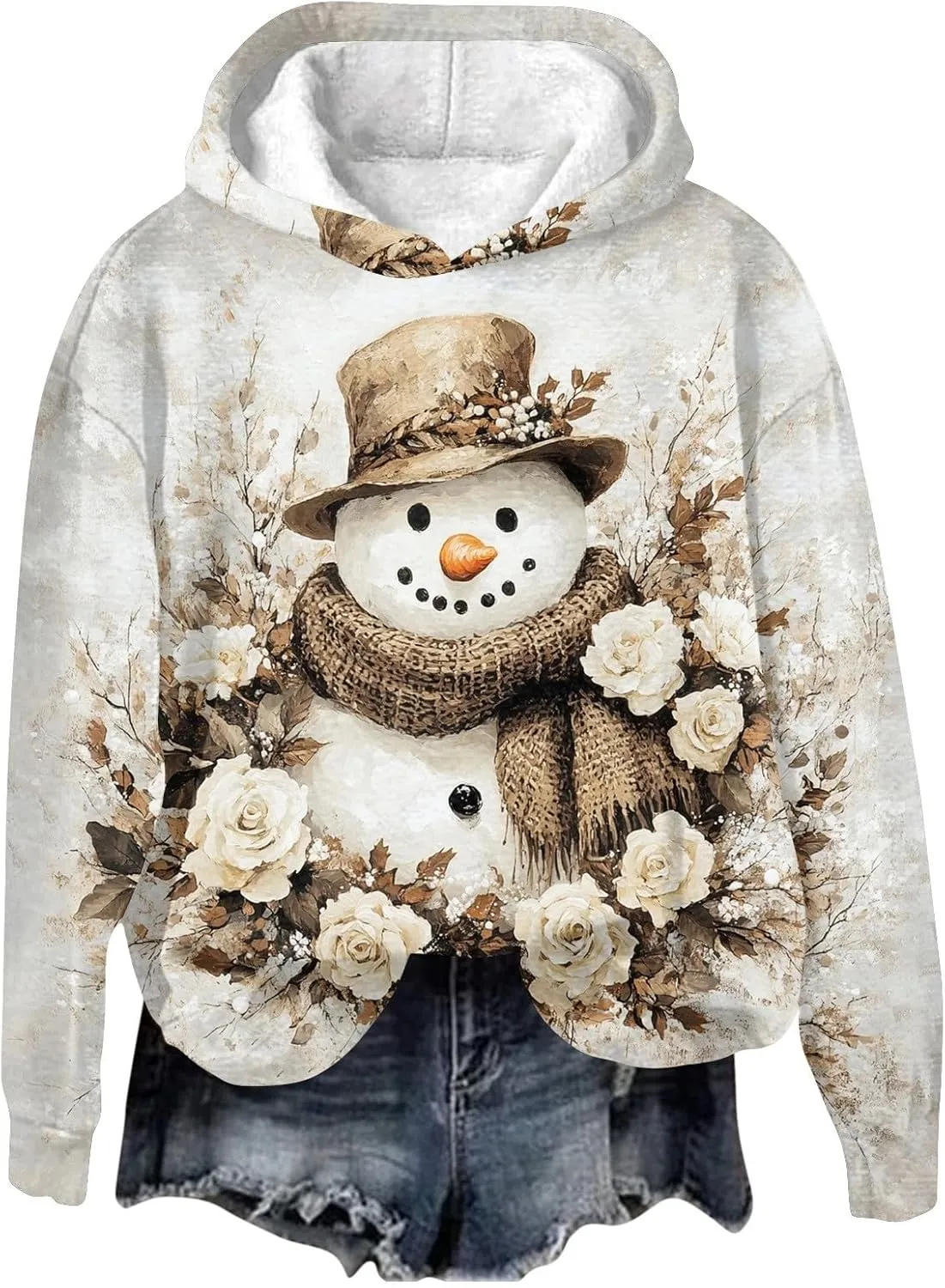 ZEFOTIM Fleece Hoodie Women Cute Fall Hoodie Fuzzy Sweatshirt Lightweight Vacation Long Sleeve Pullovers