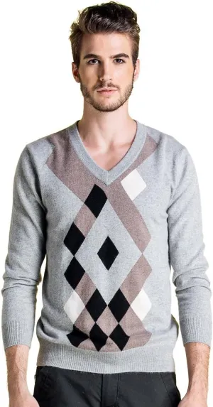  Zhili Men's Perfect Slim Fit V-Neck Sweater